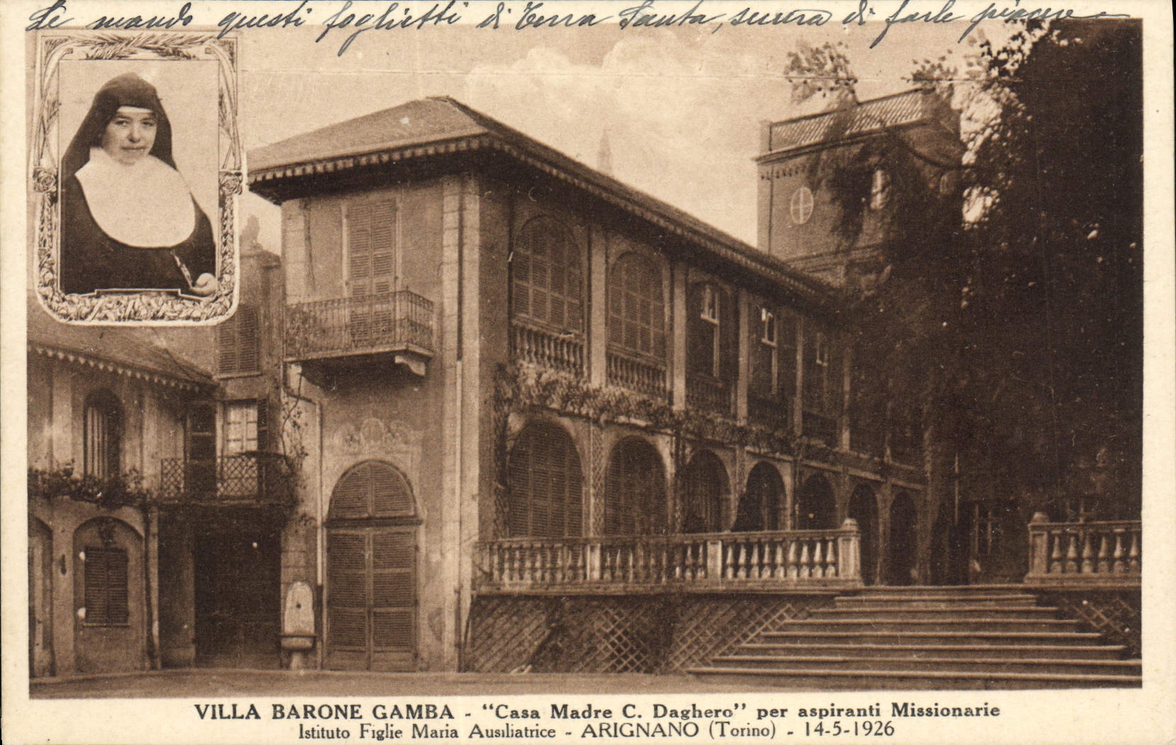 CPA Villa Barone Gamba Casa Madre C Daghero per aspiranti Missionarie Arignano