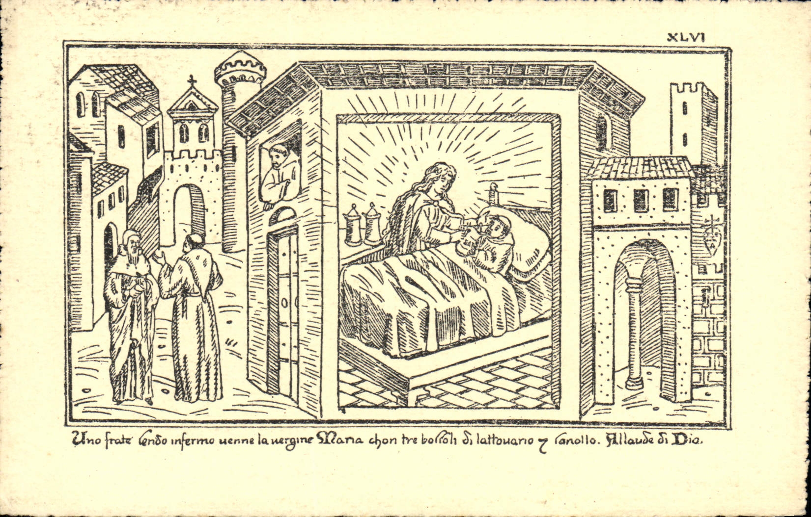 VINTAGE POSTCARD Monks