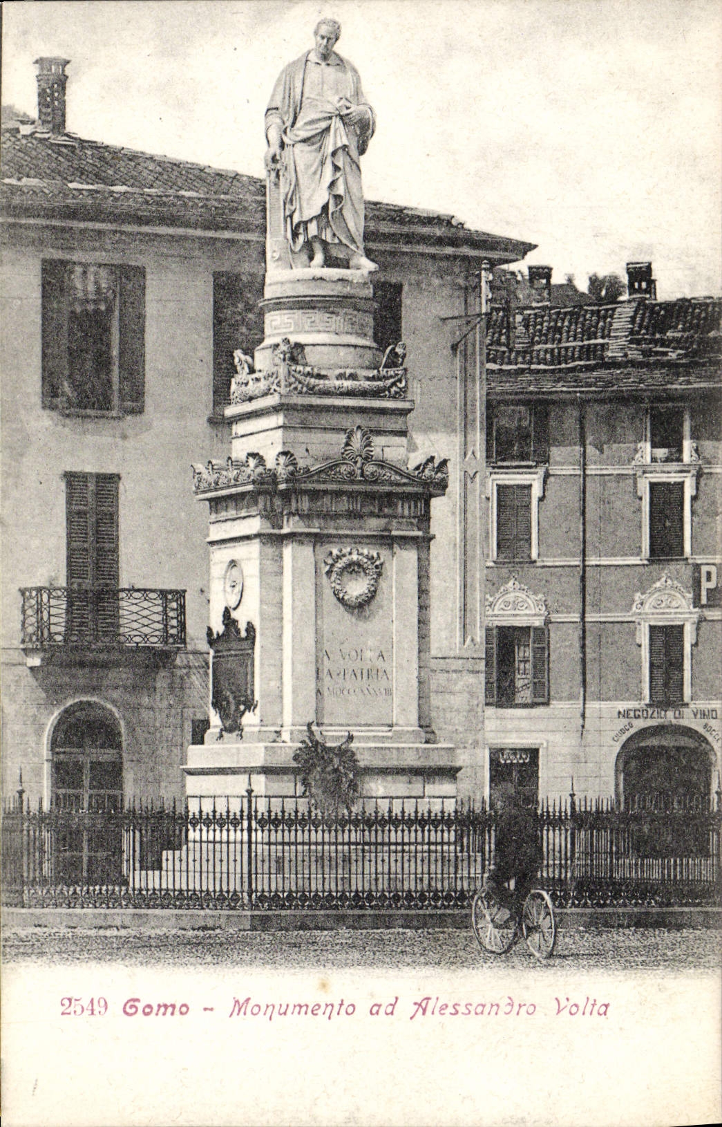 CPA como Monumento Ad Alessantro Volta