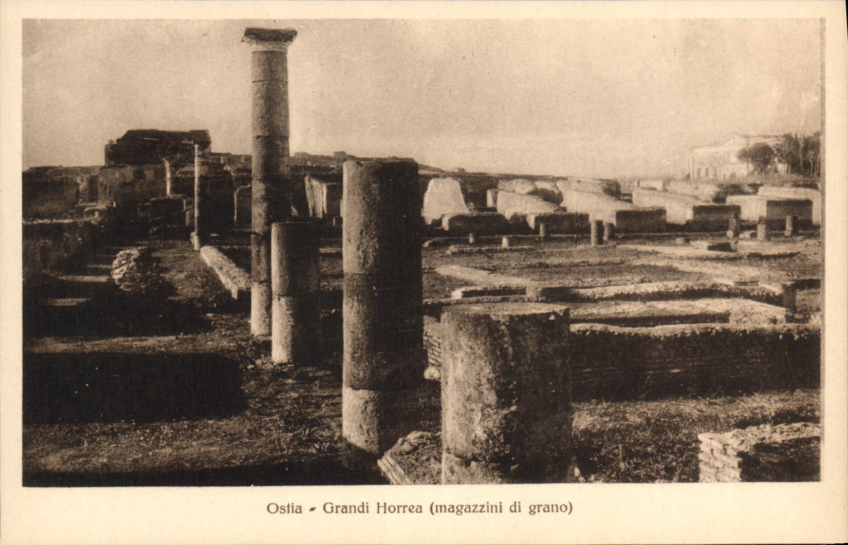 VINTAGE POSTCARD Grown Ostia Horrea magazzini di grano