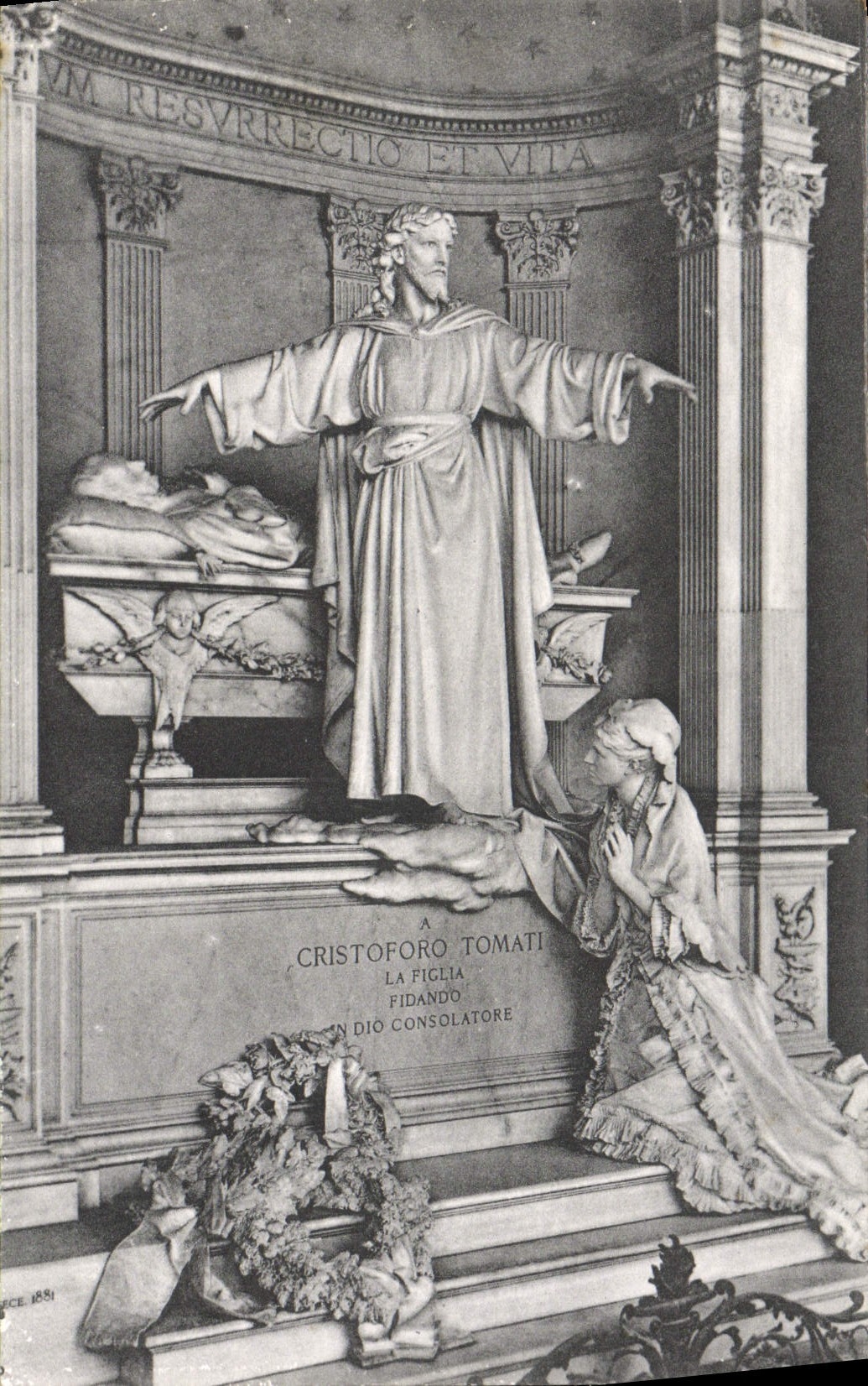 VINTAGE POSTCARD Genova Staglieno Tomati