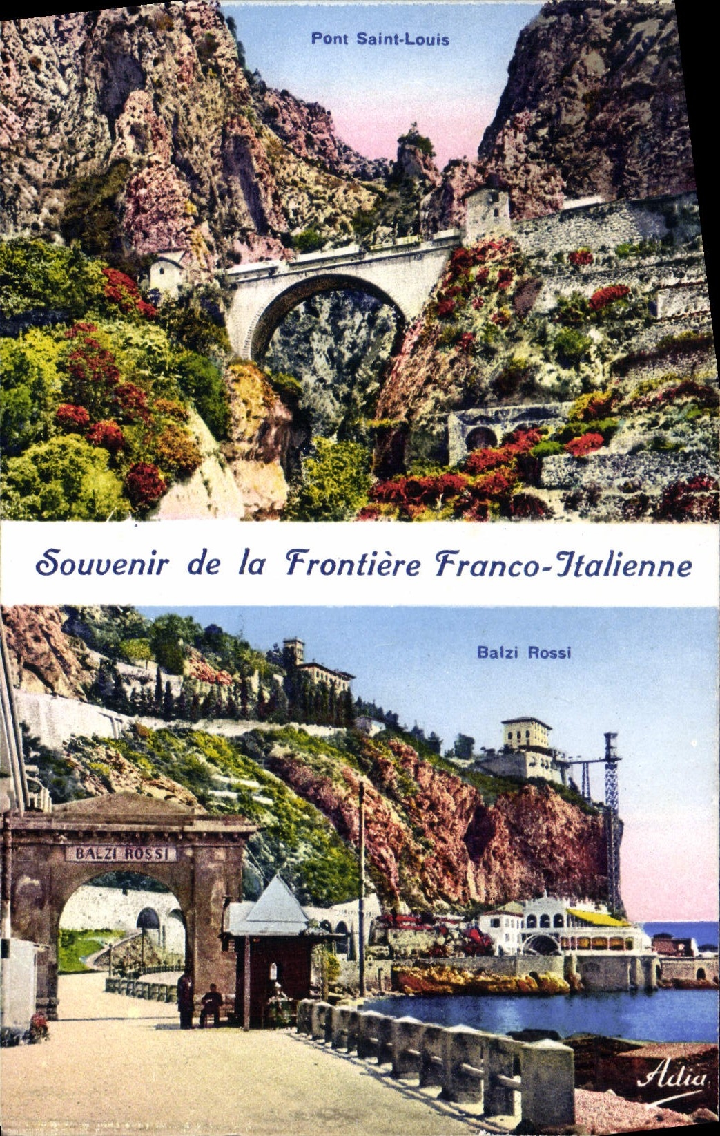 CPA Souvenir De La Frontiere Franco Italienne Pont Saint Louis Balzi Rossi