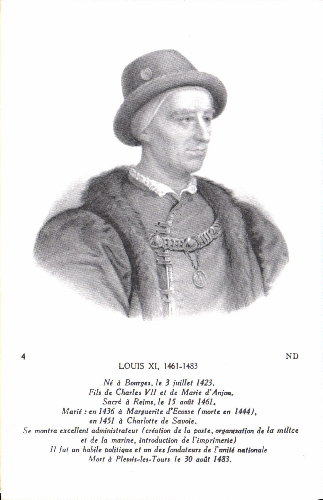 CPA Louis XI ne a Bourges roi de France
