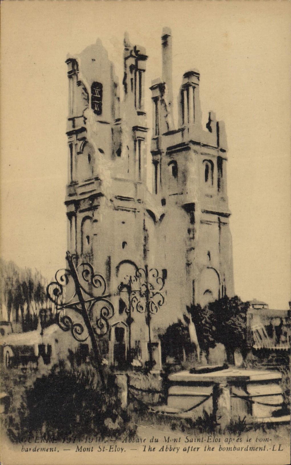 VINTAGE POSTCARD Militaria Mount St Eloy Abbey