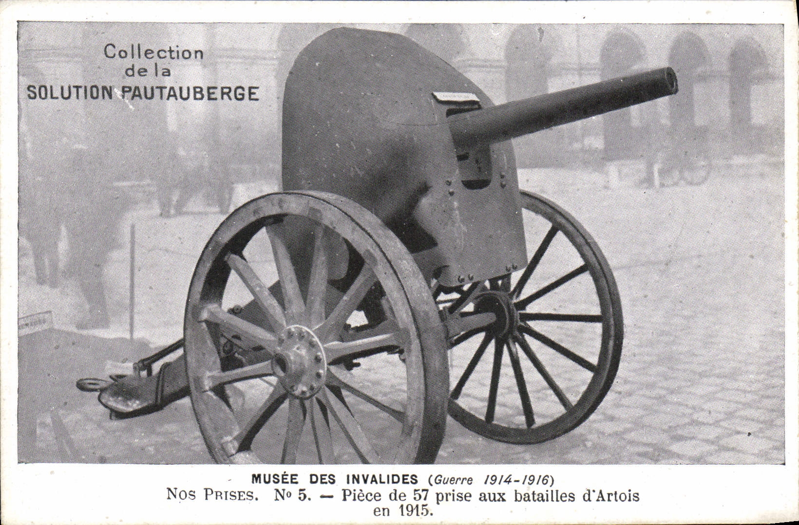 Museo de Militaria de la POSTAL de la VENDIMIA de la pieza de Invalids de 57