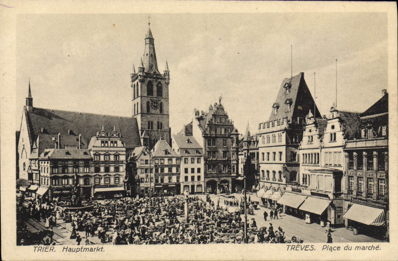 CPA Trier Hauptmarkt Treves Place Du Marche