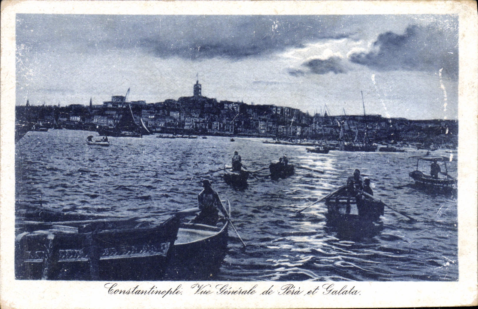 VINTAGE POSTCARD Constantinople View of Peira and Galata