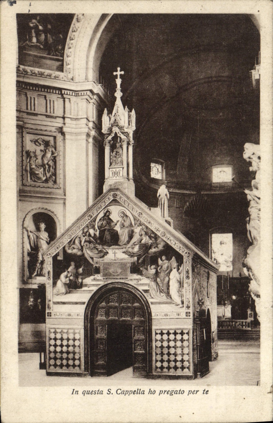 VINTAGE POSTCARD In Questa S Cappella Ho Pregato Per You