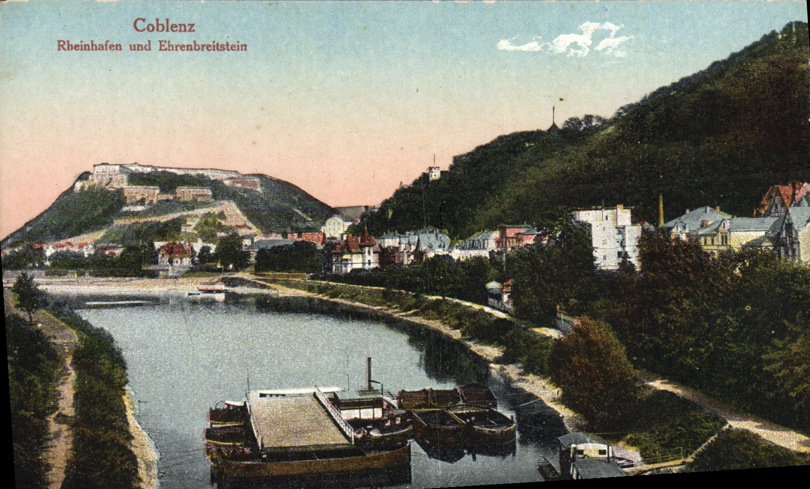 CPA Coblenz Rheinhafen And Ehrenbreitstein
