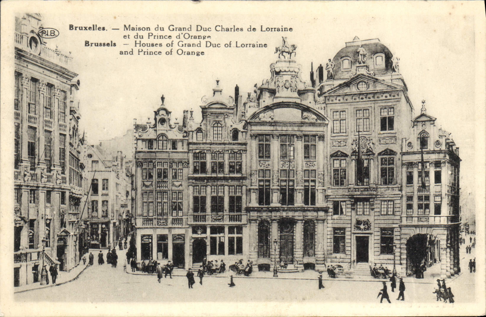 Casa de Bruselas de la POSTAL de la VENDIMIA del duque grande Charles Of Lorena