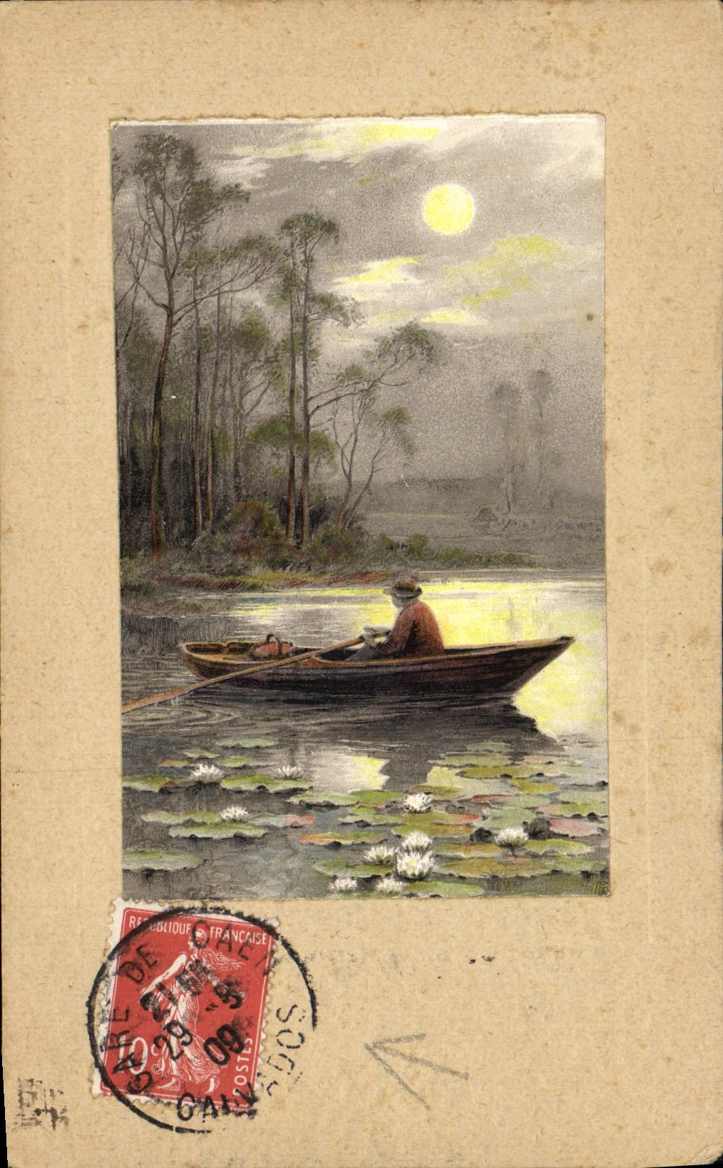 CPA Fantaisie Bateau Barque