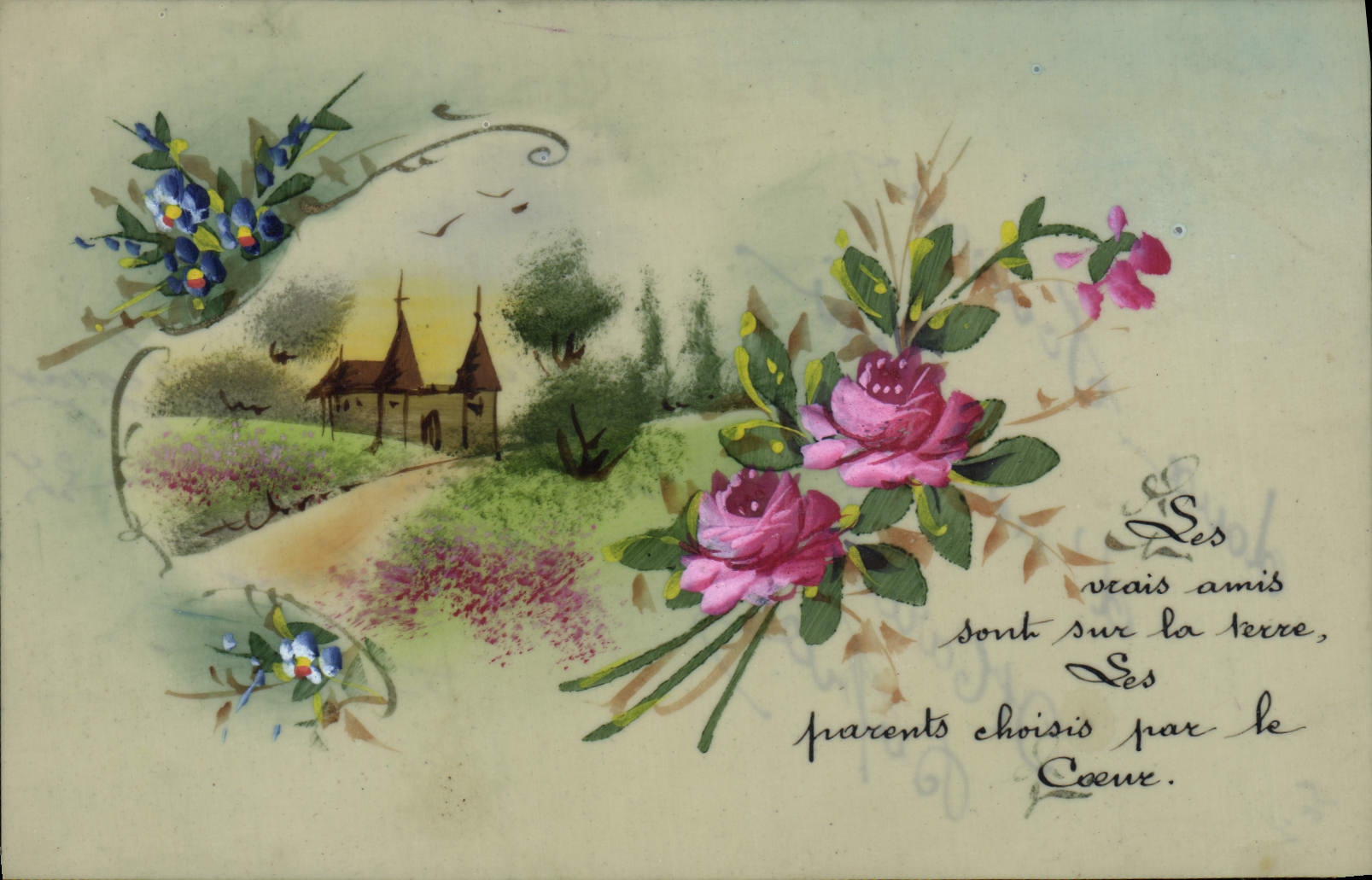 CPA Fantaisie Fleurs