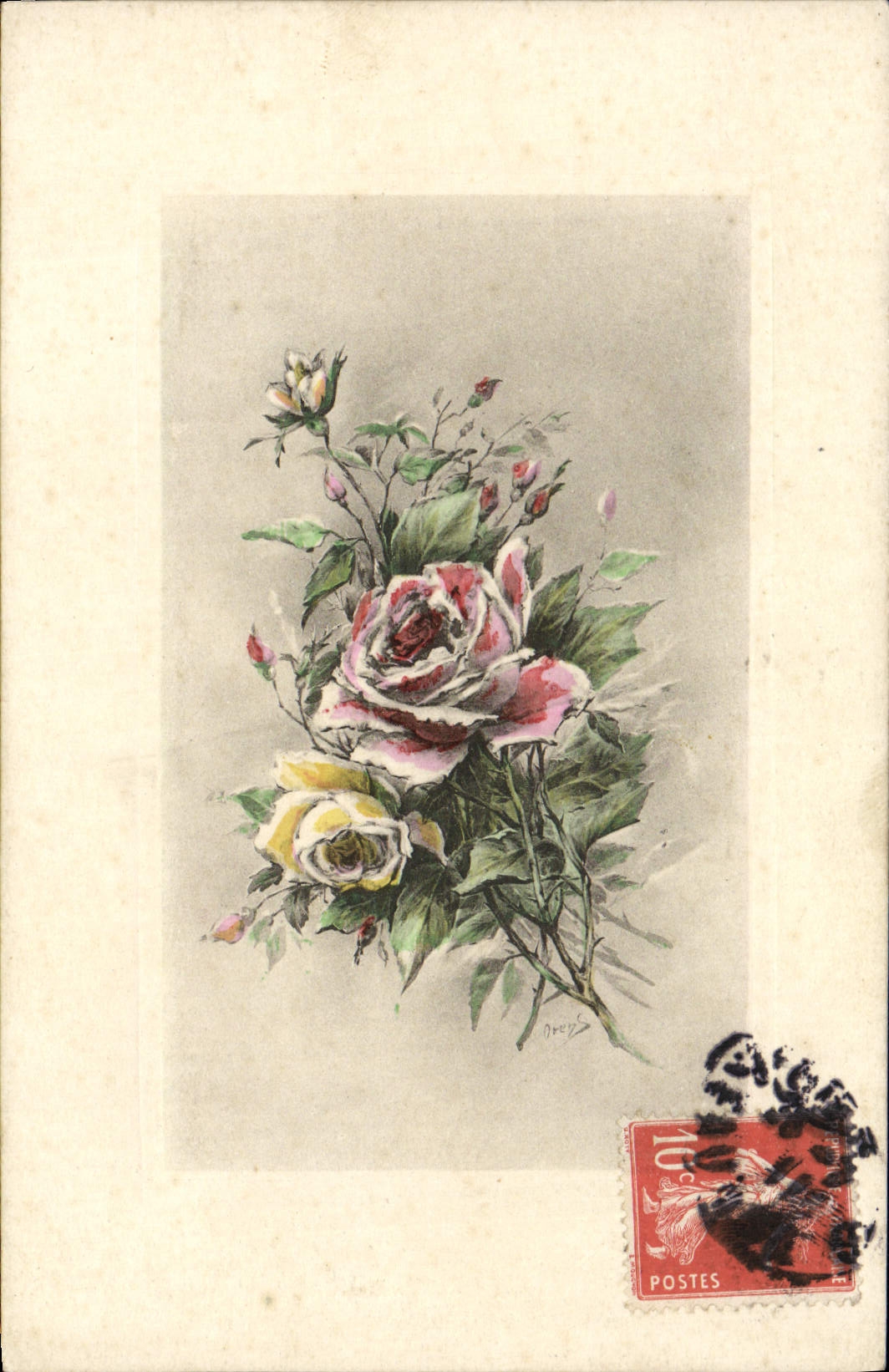 CPA Fantaisie Fleurs