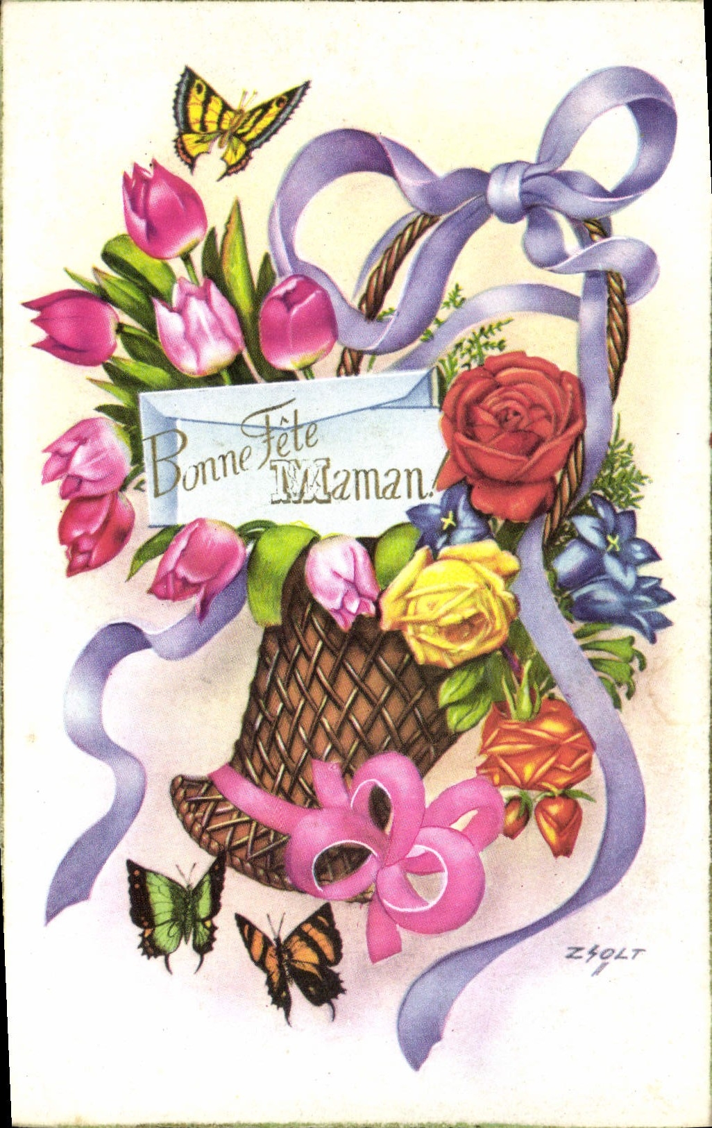 CPA Fantaisie Fleurs