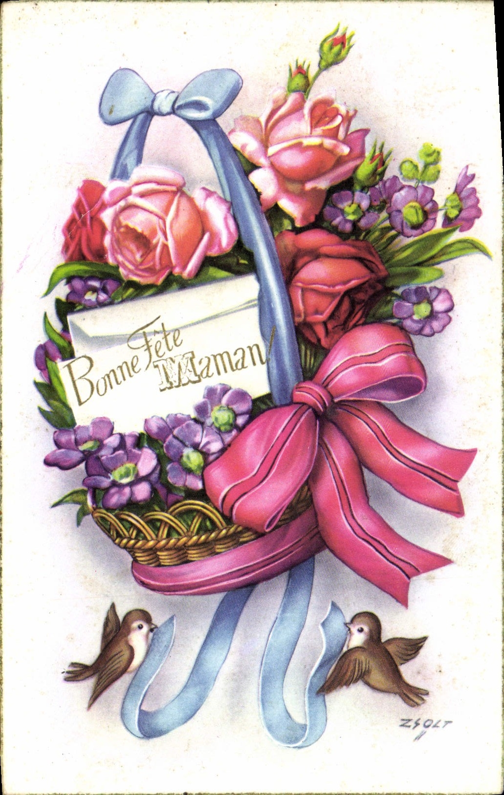 CPA Fantaisie Fleurs