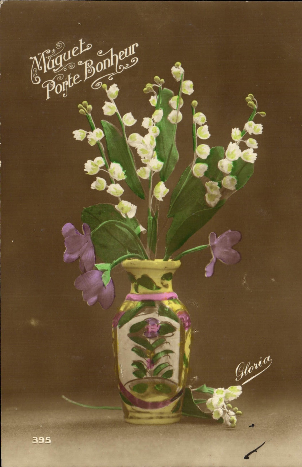 CPA Fantaisie Fleurs Muguet