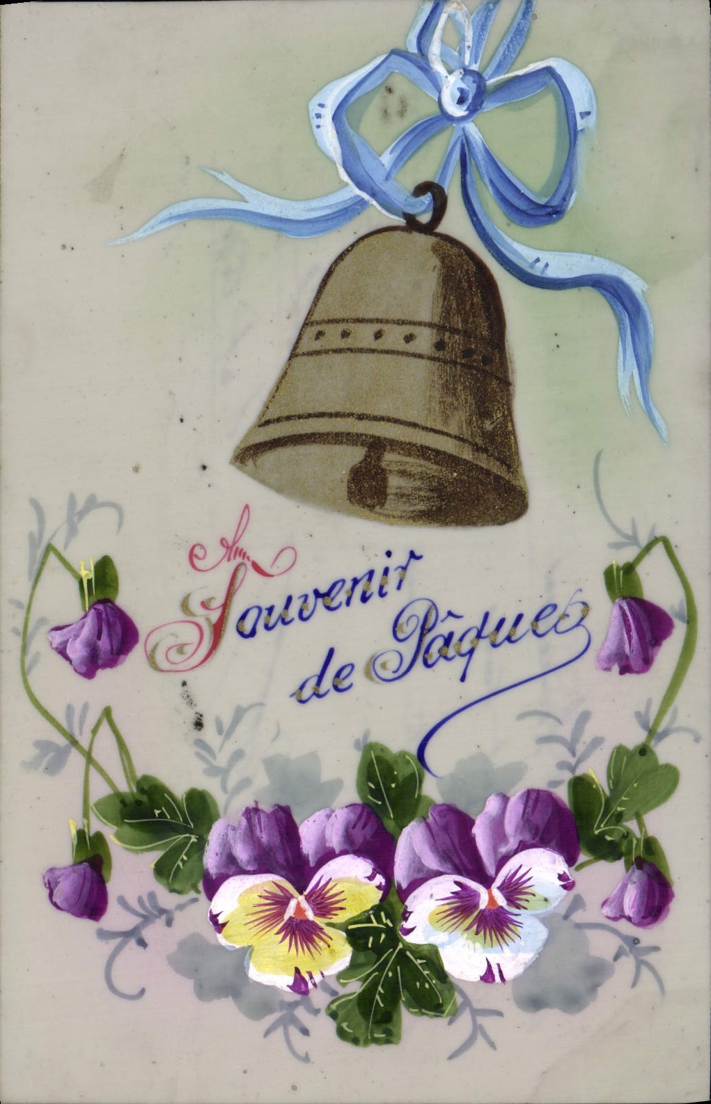 CPA Fantaisie Fleurs Cloche