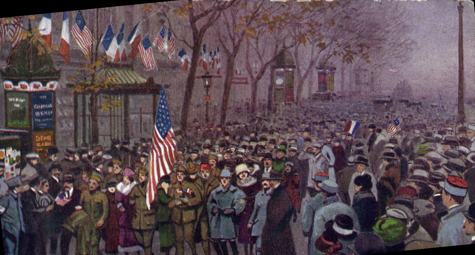 VINTAGE POSTCARD American Legion Nine years ago Militaria