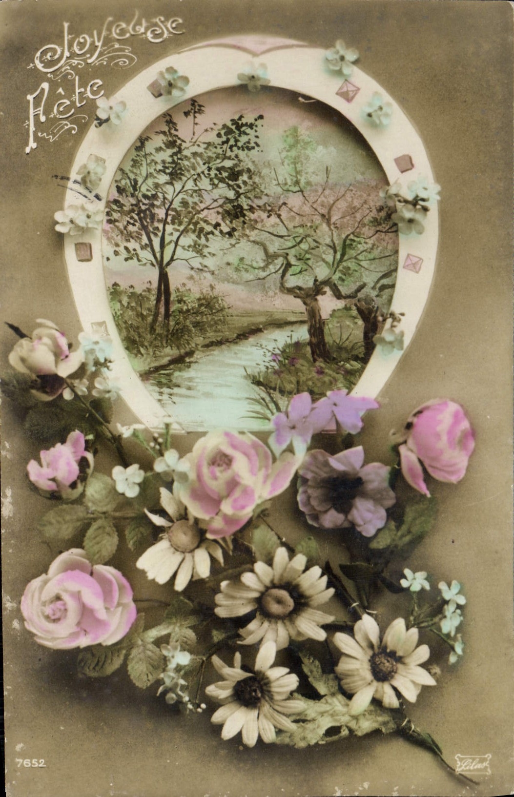 CPA Fantaisie Fleurs