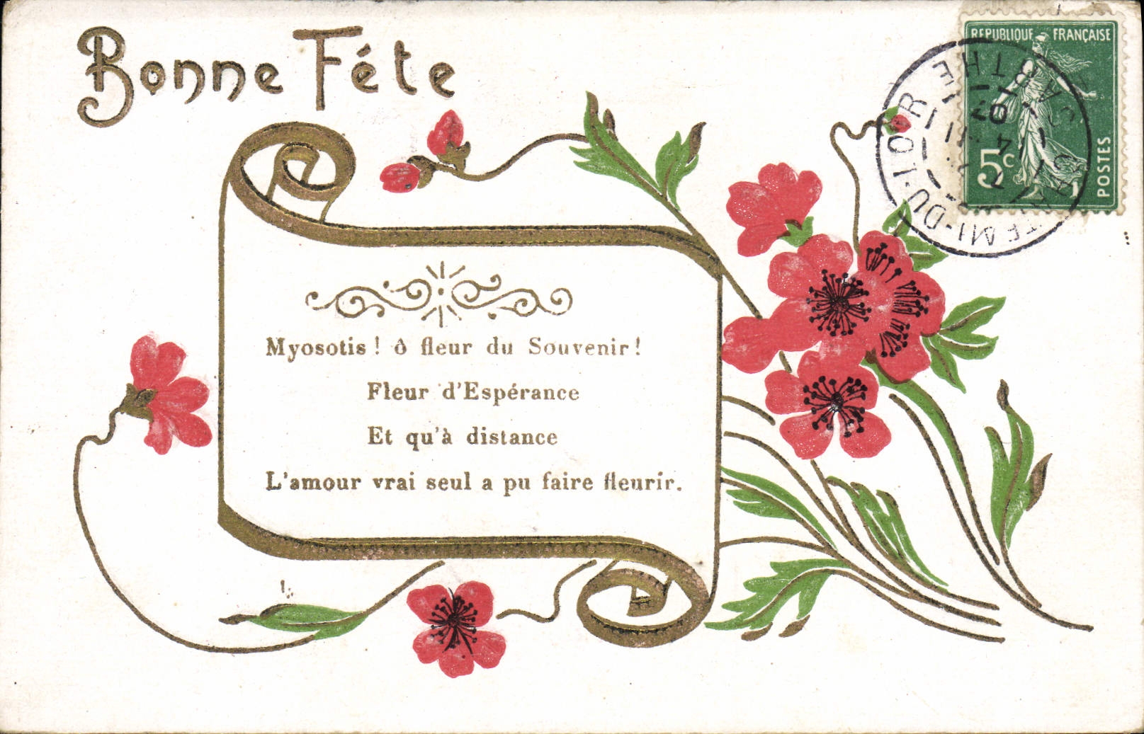 CPA Fantaisie Fleurs