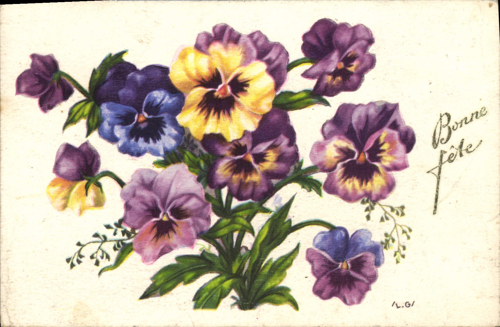 CPA Fantaisie Fleurs