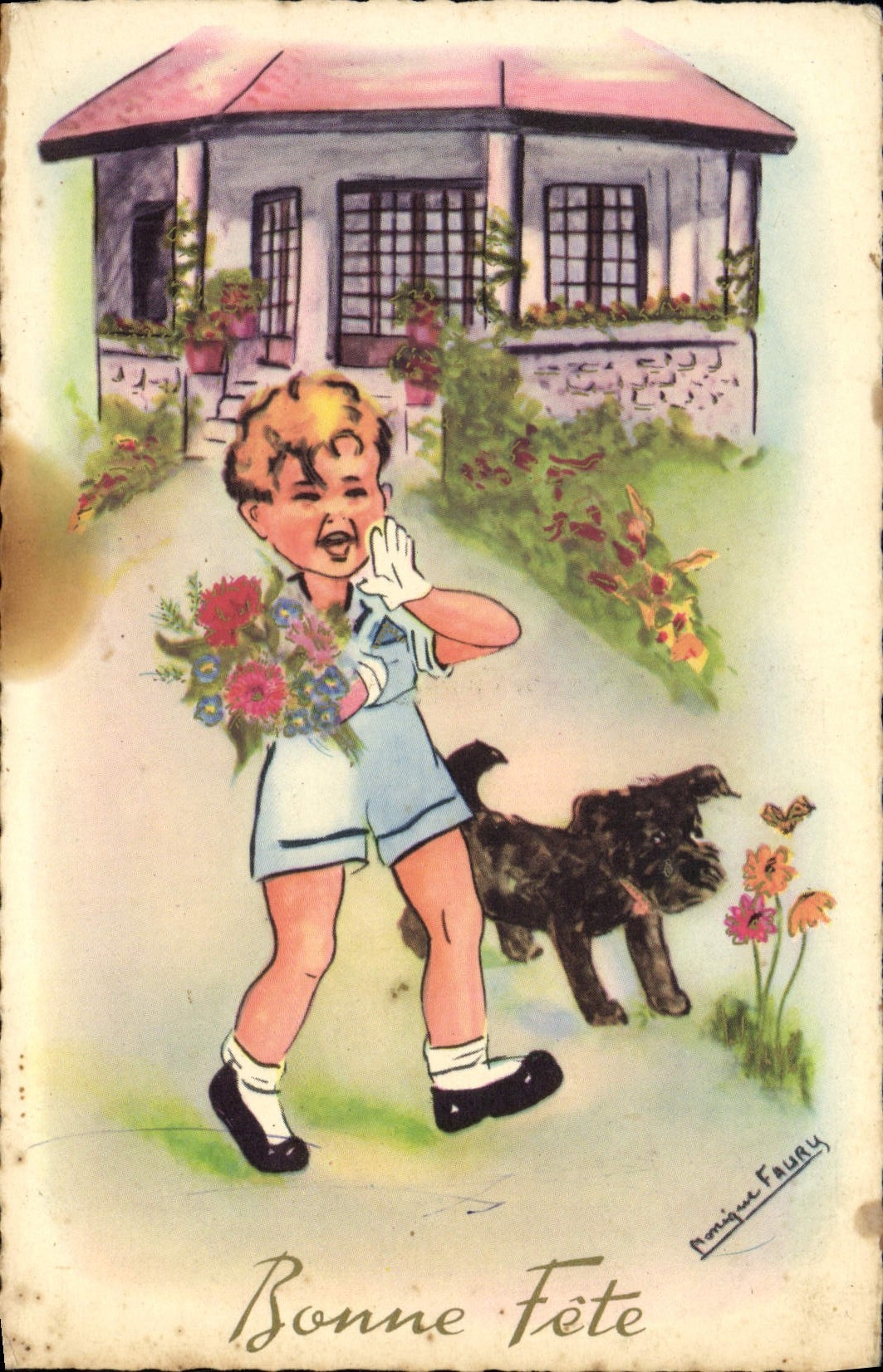 CPA Fantaisie Enfant Chein
