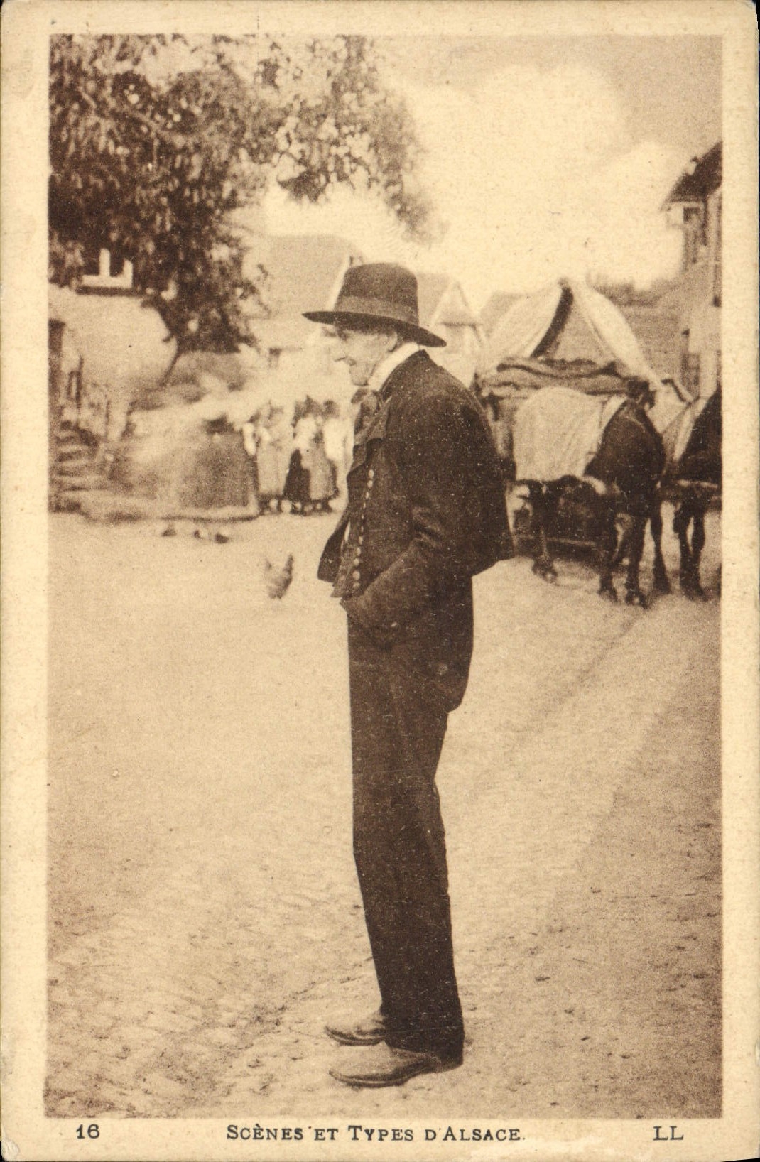 CPA Scenes et types d'Alsace Folklore