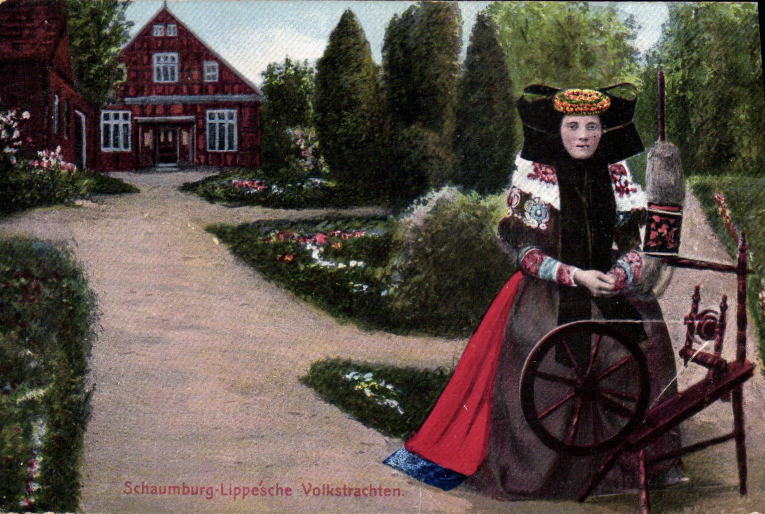 VINTAGE POSTCARD Schaumburg Lippesche Volkstrachten Folklore