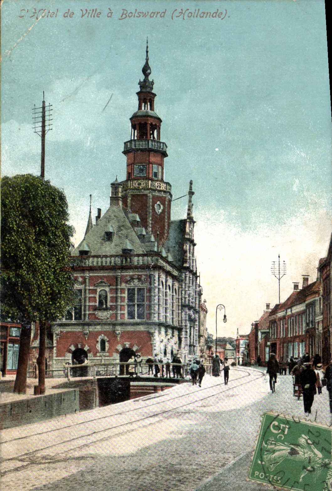 CPA Hotel de ville de Bolsward Publicite Cacao Blooker