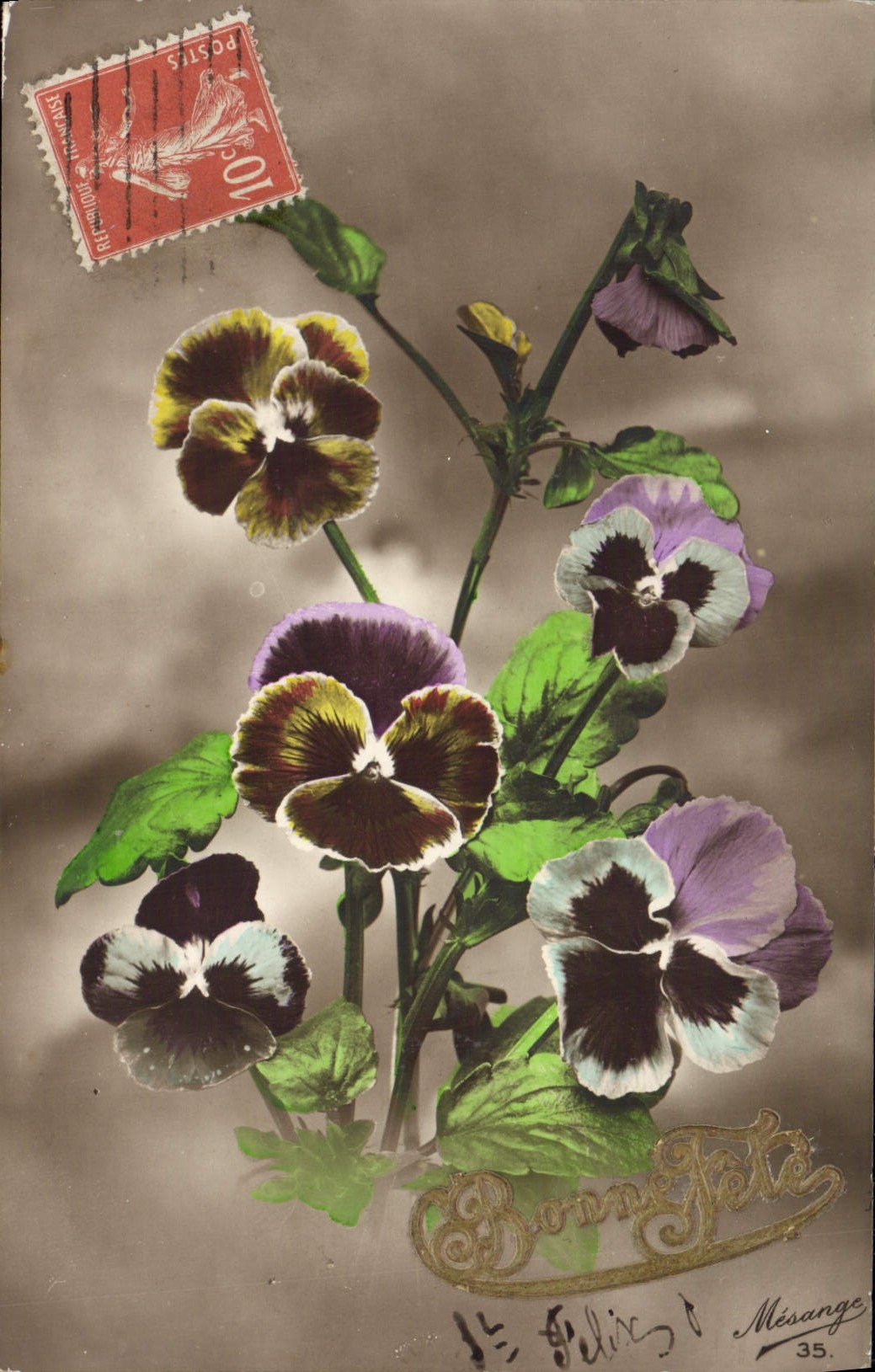 CPA Fantaisie Fleurs