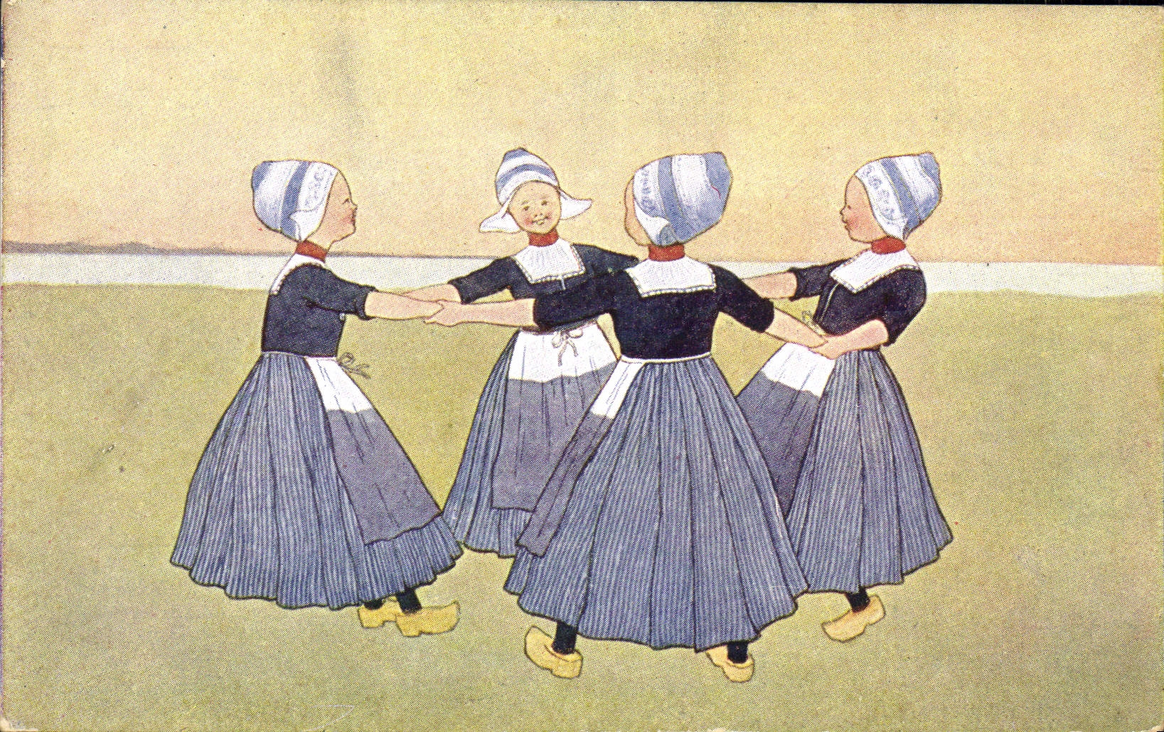 CPA Folklore Pays Bas Femme