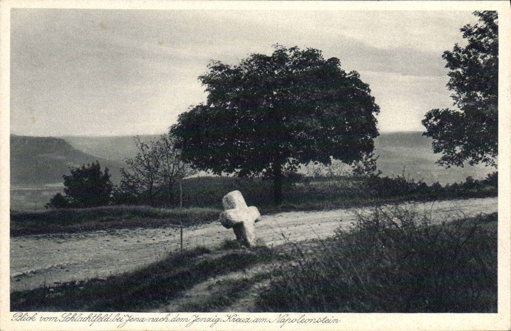 VINTAGE POSTCARD Blick vom Schalachtfeld EIB Iena