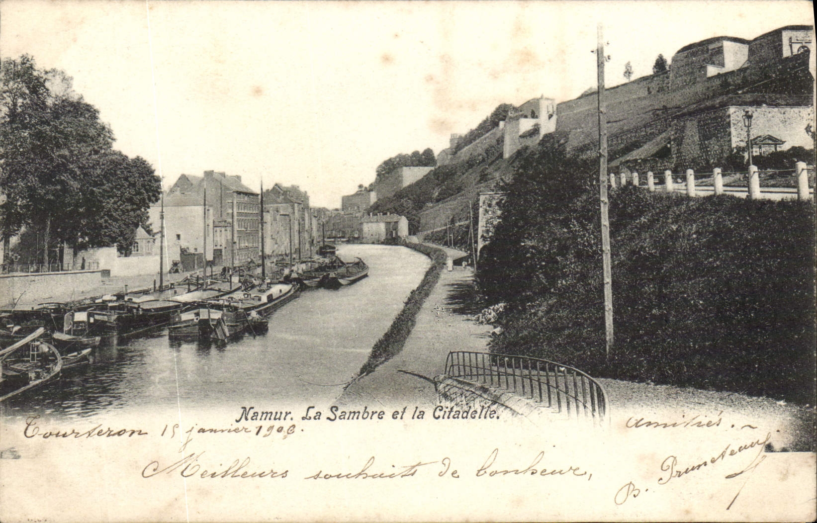 VINTAGE POSTCARD Namur Sambre and Citadelie