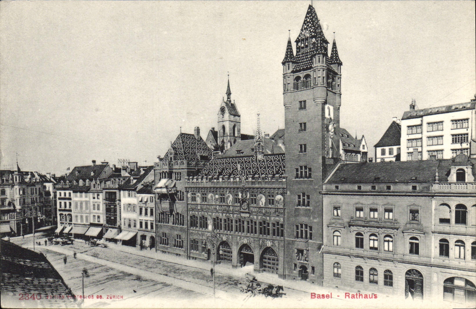 VINTAGE POSTCARD Basel Rathaus