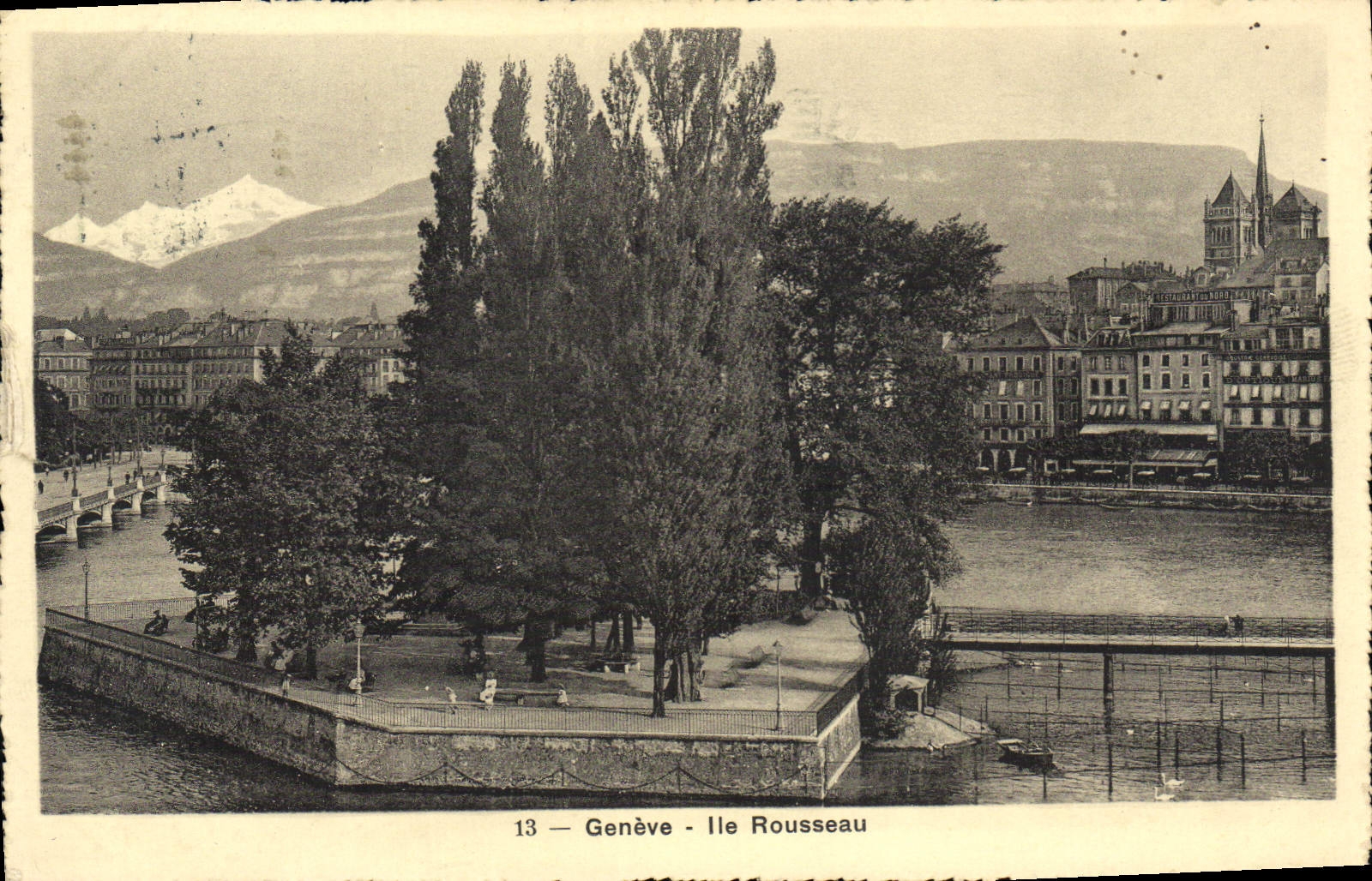 VINTAGE POSTCARD Geneva Rousseau