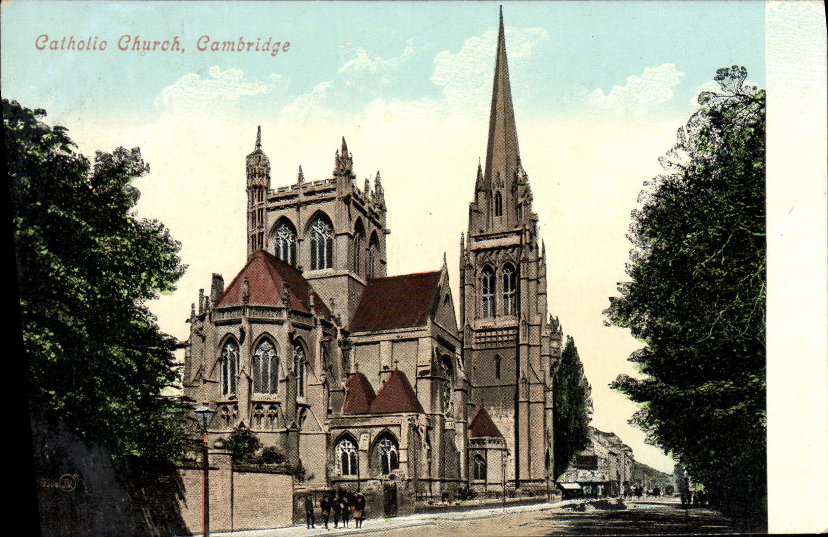 VINTAGE POSTCARD Catholic Church Cambridge