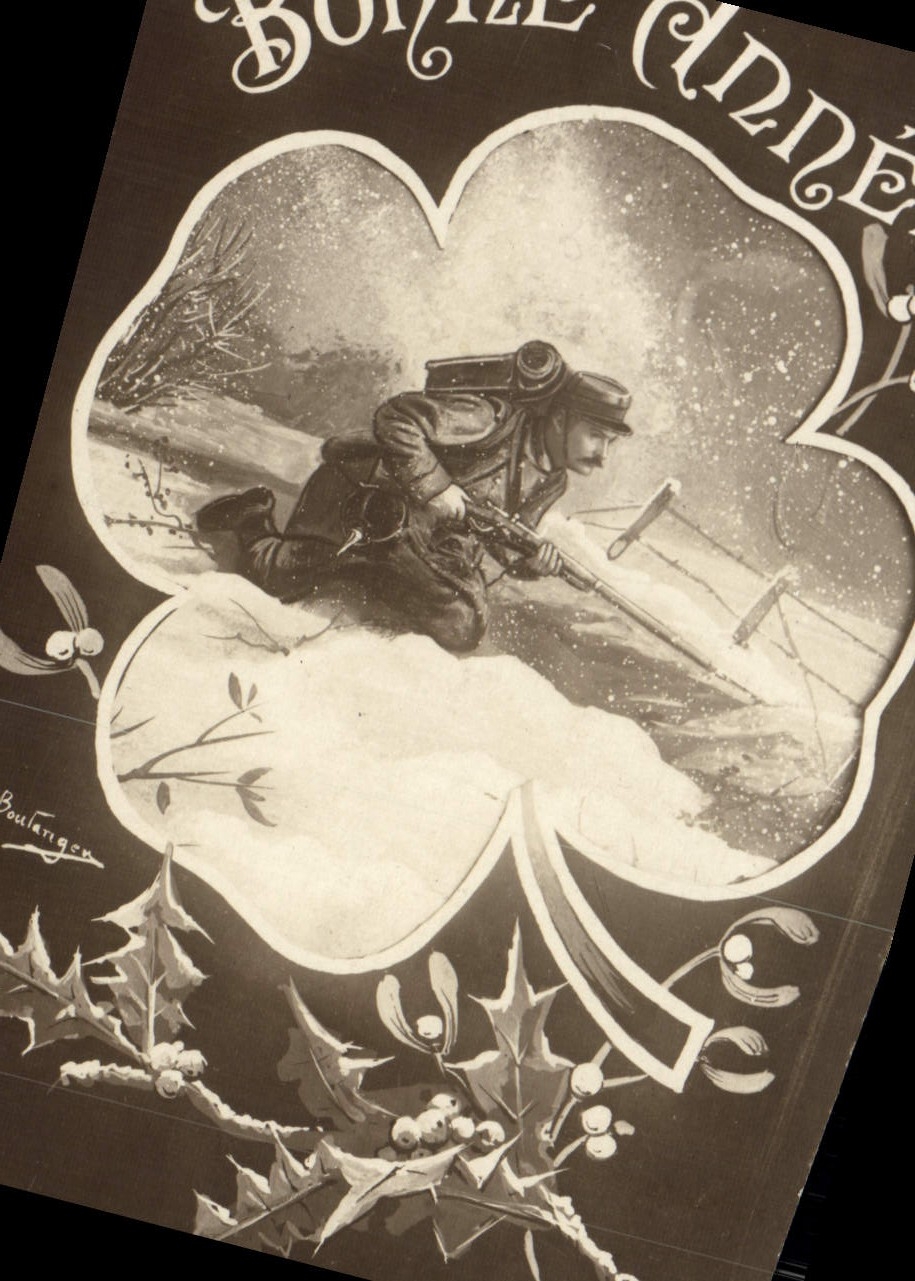 CPA Fantaisie Soldat Militaria Trefle