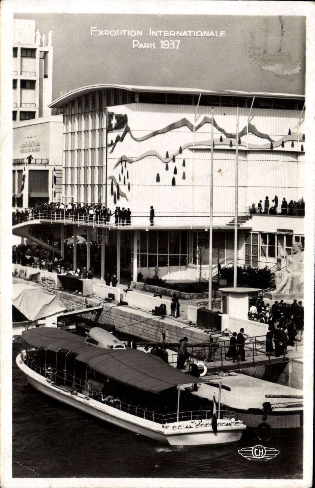 MODERN CARD International exhibition Paris 1937 House of Switzerland