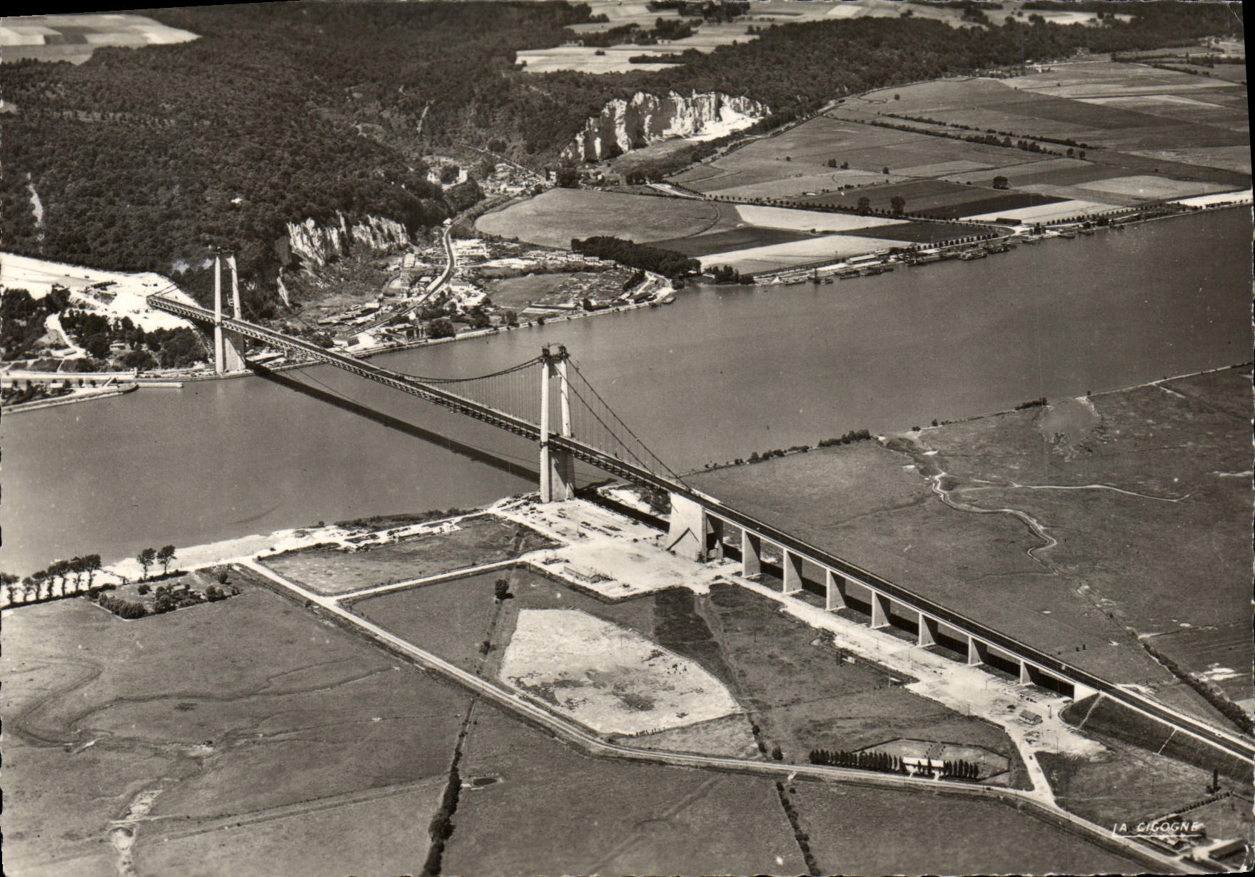 MODERN CARD the bridge of Tancarville