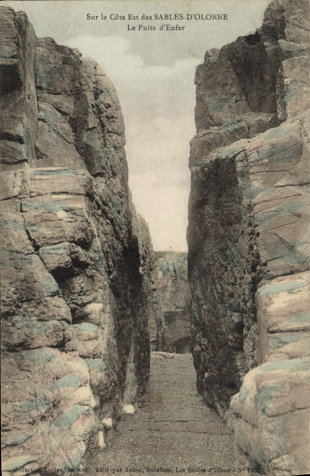 POSTAL de la VENDIMIA en la costa este Sables d'Olonne del bien del infierno