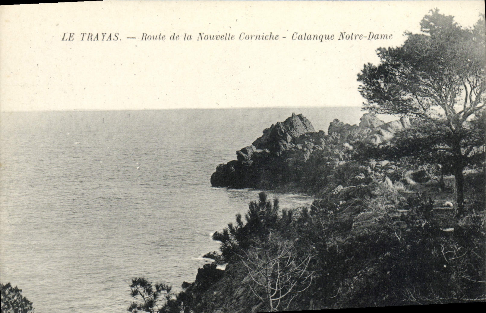 Camino de Trayas de la POSTAL de la VENDIMIA de la nueva cala de Notre Dame de la cornisa