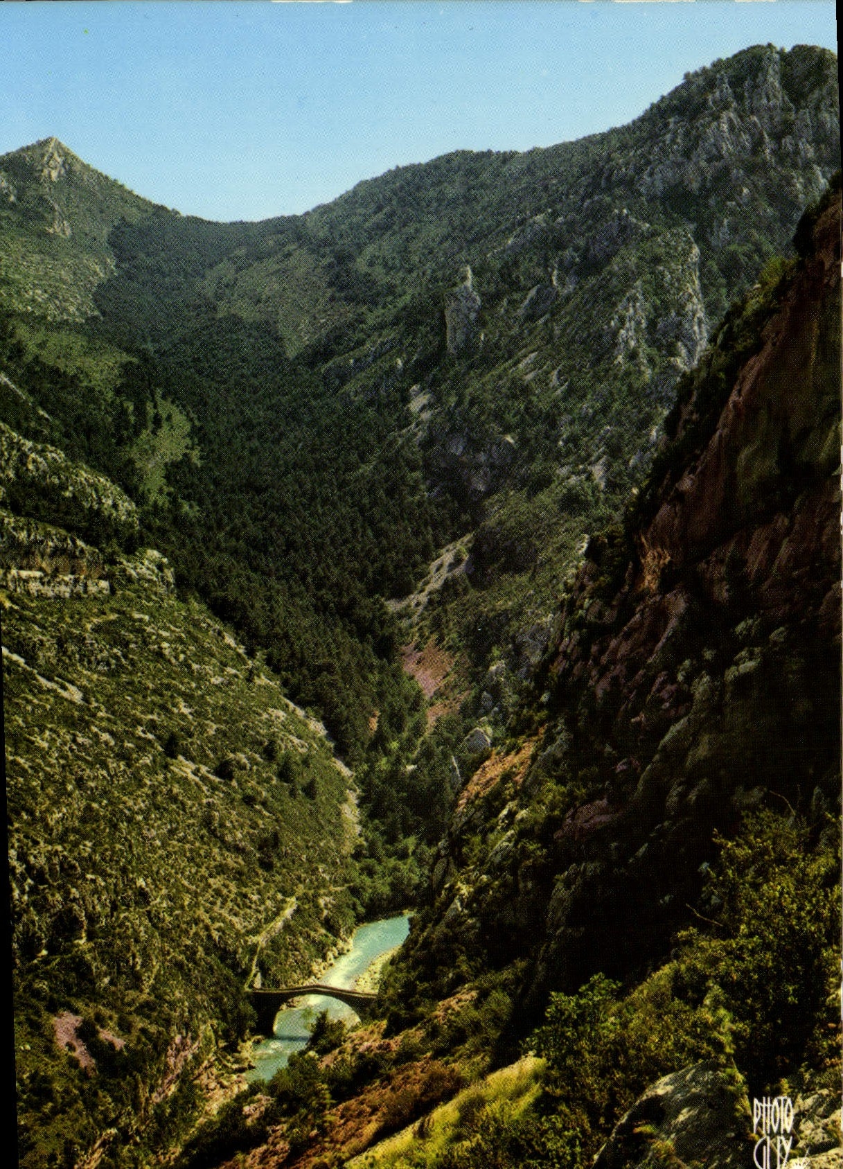 MODERN CARD Gorges Of the Verdon Bridge of Tusset close to the Sublime Bridge