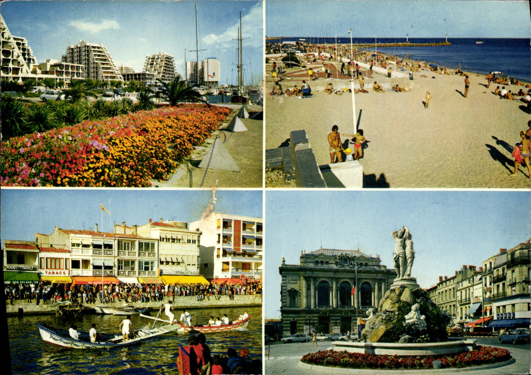 CPM Montpellier La Grande Motte La plage Les Joutes Le theatre