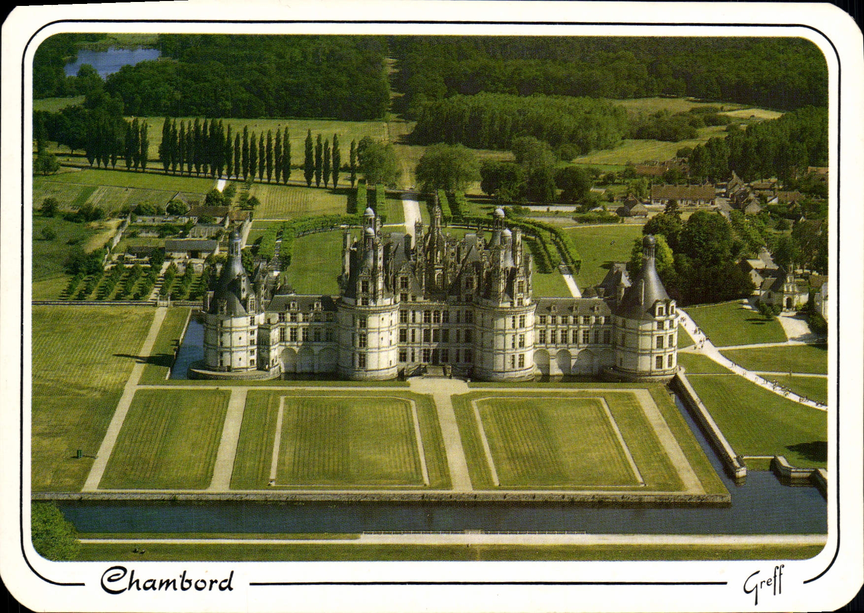 MODERN CARD Loire ch4ateau Chambord