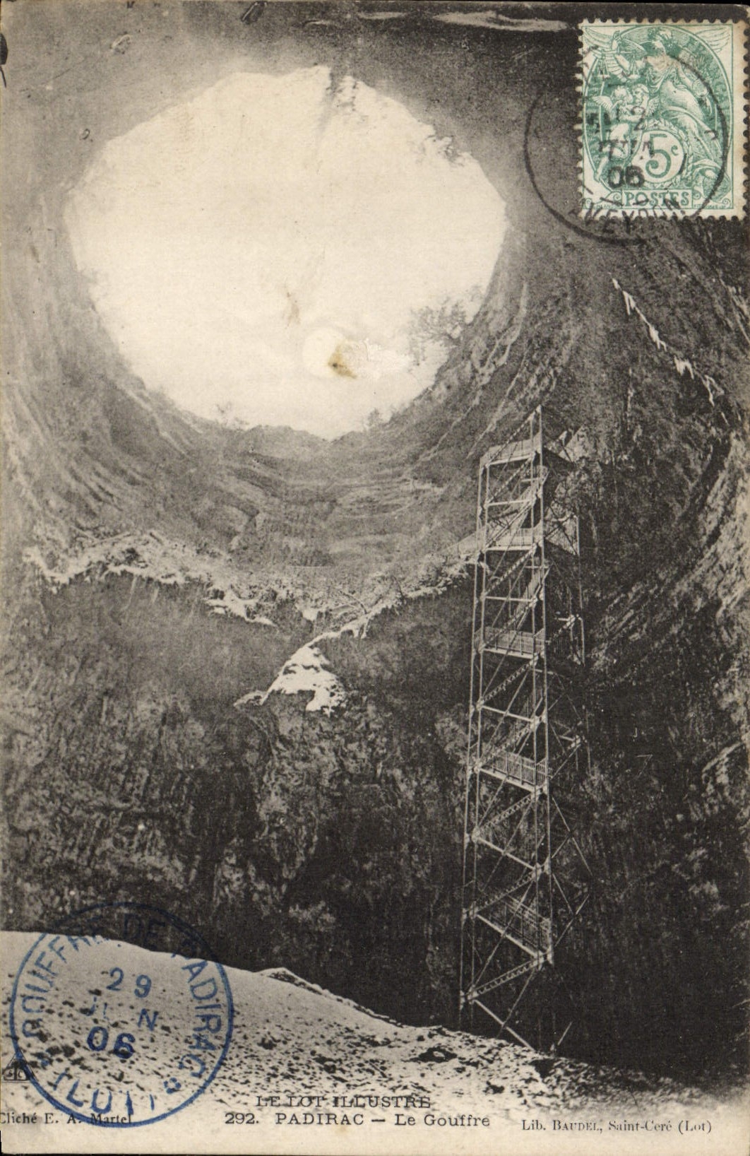 POSTAL Padirac Goufire de la VENDIMIA