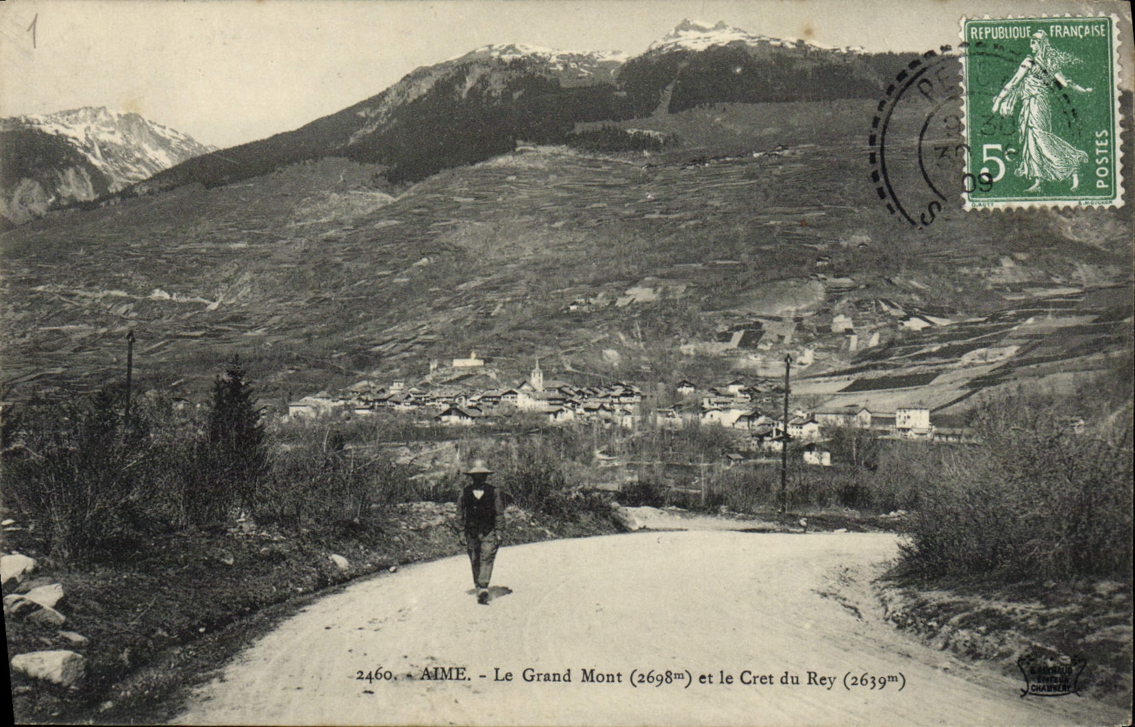 VINTAGE POSTCARD Likes the Large Mount and Cret of Rey