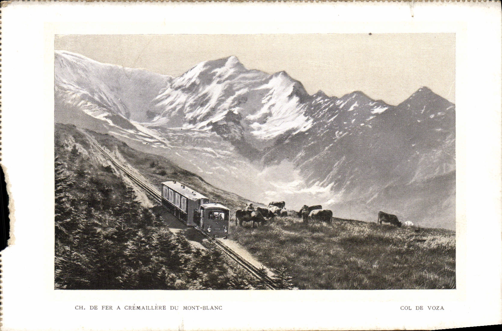 CPA Chemin de Fer A Cremaillere du Mont Blanc Train