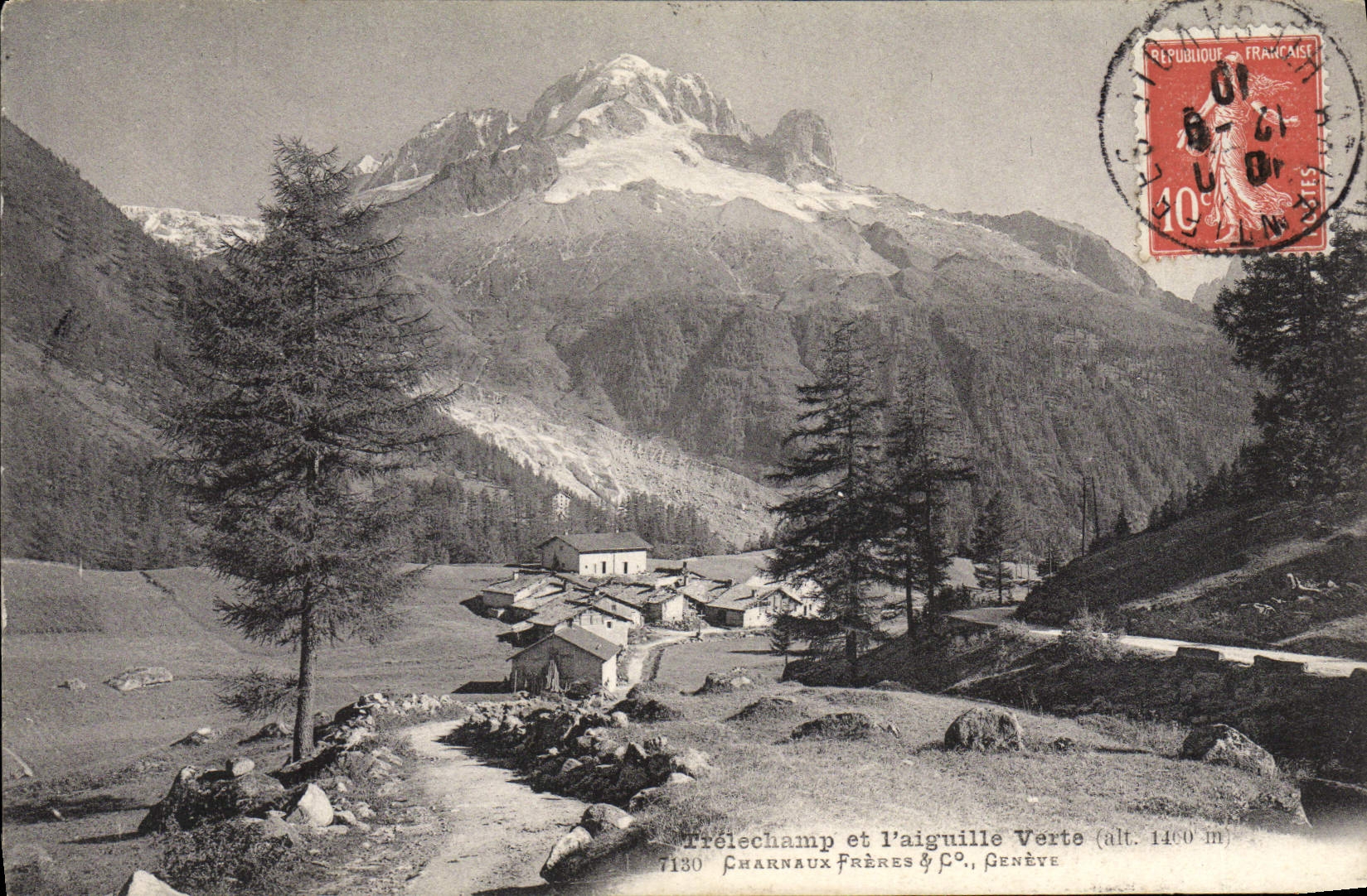 CPA Trelechamp et l'Aiguille Verte 