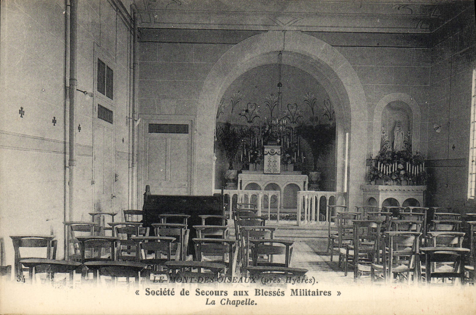 CPA Le Mont Des Oiseaux Societe de Secours aux Blesses Militaires La Chapelle