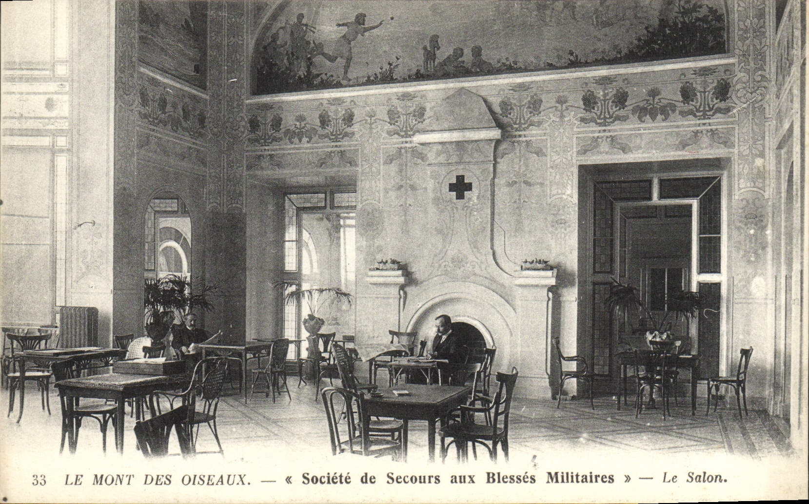 CPA Le Mont Des Oiseaux Societe de Secours aux Blesses Militaires Le Salon Militaria